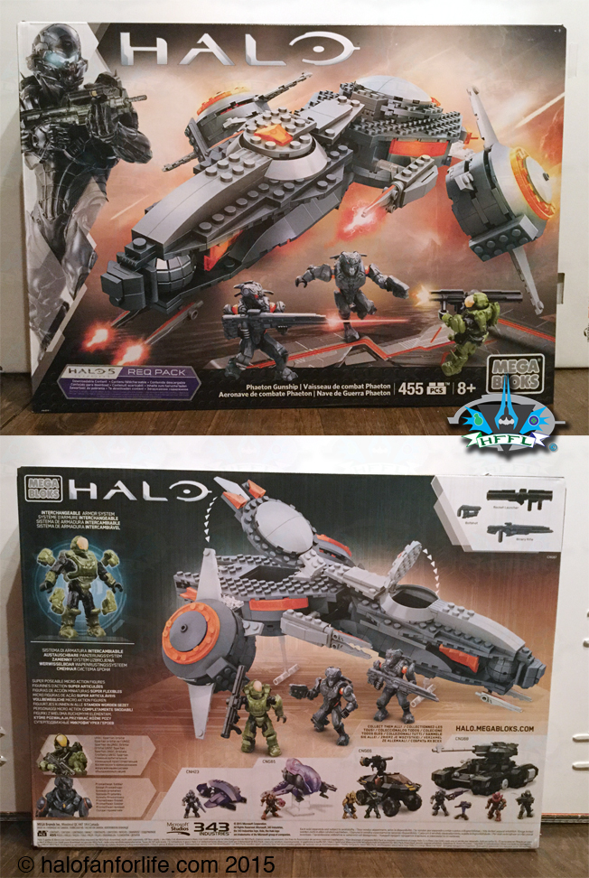 Mega Bloks Toy Action Figures Halo Phaeton Gunship 455 Piece Building Set 