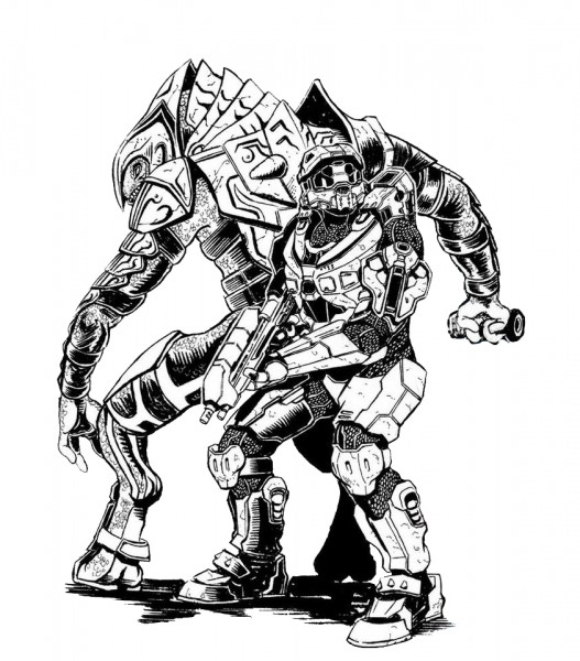 Arby-Chief Clip Art for inking