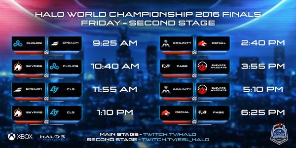Firday Stage 2 matchups