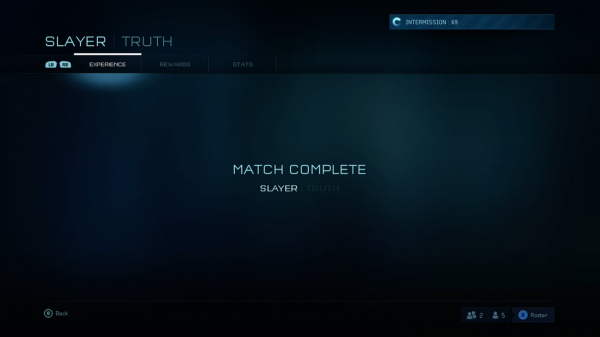 H5G Matchmaking match complete screen