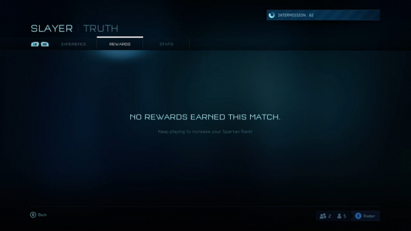 H5G Matchmaking rewards screen