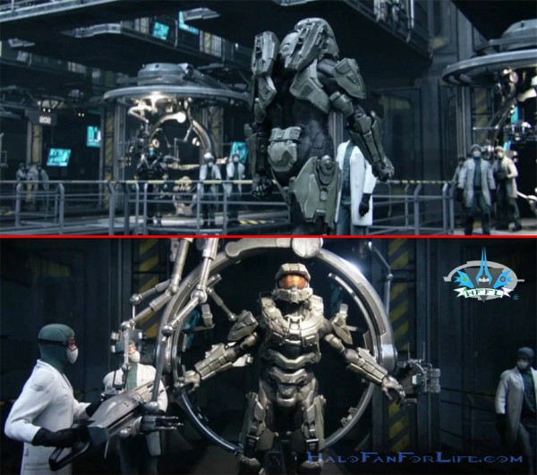 Halo 4 ending MC Armor Gantry