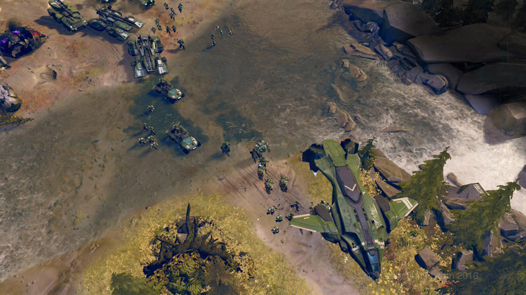 Halo Wars 2 Green Pelican and troops RS