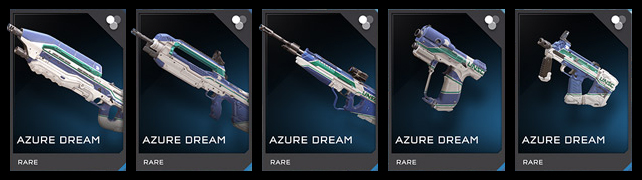 MoR Azure Dream weapon skin set